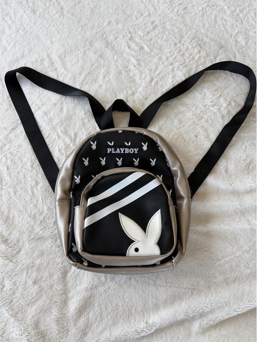Playboy Mini Backpack with Bunny Print